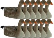 Decoy Greylag Goose Flocked Resting Stackable 12-pack