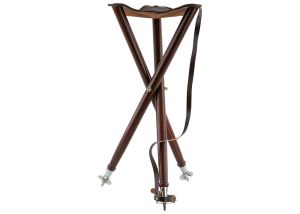 Hunting Stool Wood 3-legged 70 cm with Steel Feet