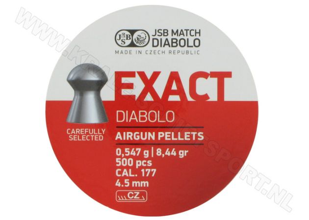 Luchtdrukkogeltjes JSB Exact Diabolo 4.5 mm 8.44 grain