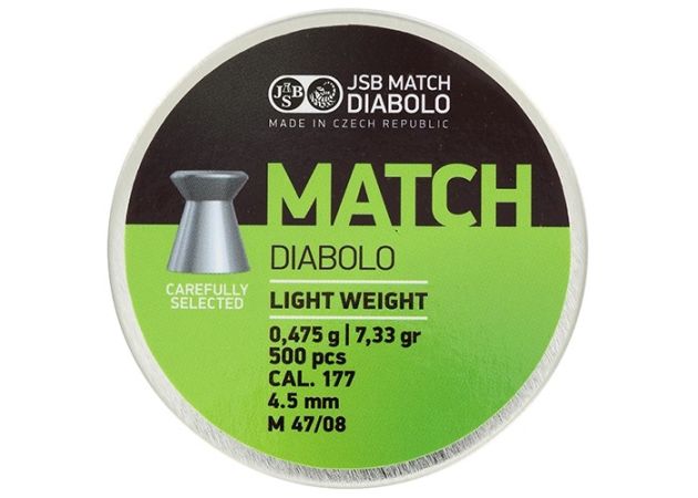 Airgun Pellets JSB Match Light Weight 4.5 mm 7.33 grain