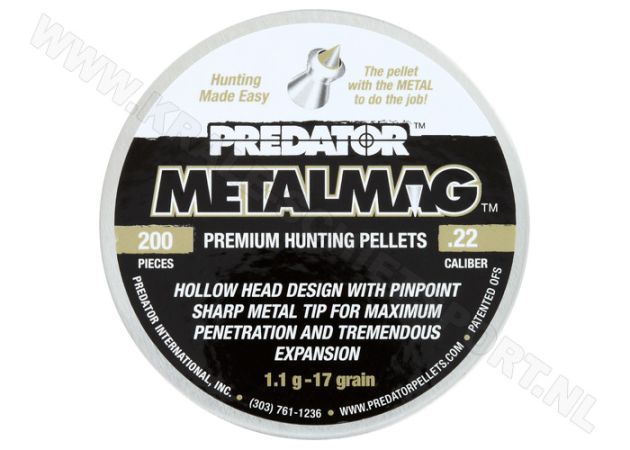 Airgun Pellets Predator Metalmag 5.5 mm 17 grain